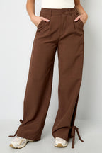 Bella Straight Pants Brown