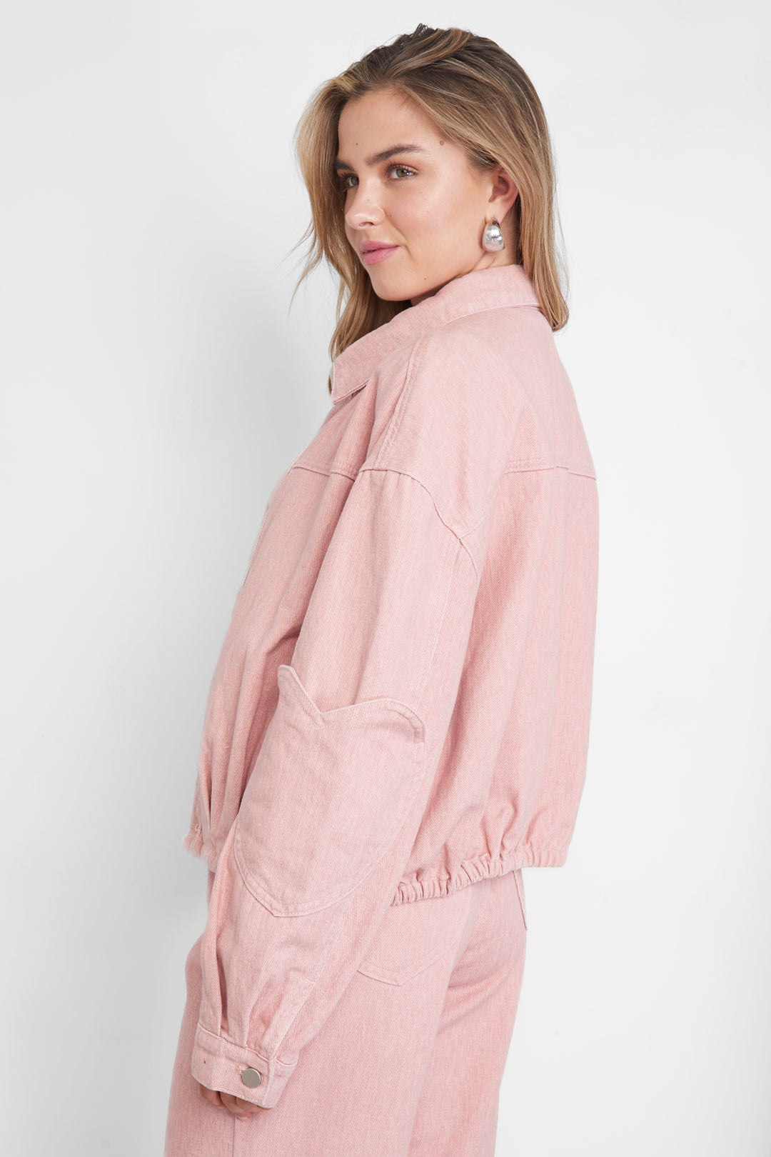 The Heartless Denim Jacket Pink