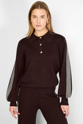 The Stripe Knit Sweater Brown