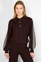 The Stripe Knit Sweater Brown