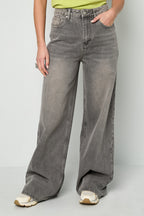 Bella Wide Jeans Grey