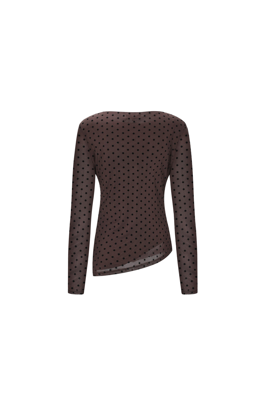 Polka Dot Longsleeve Top Brown