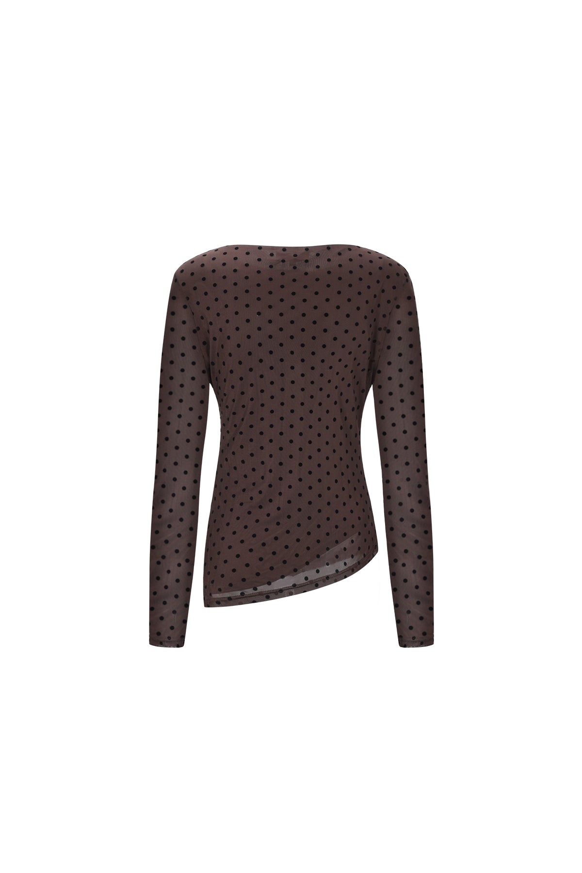 Polka Dot Longsleeve Top Brown