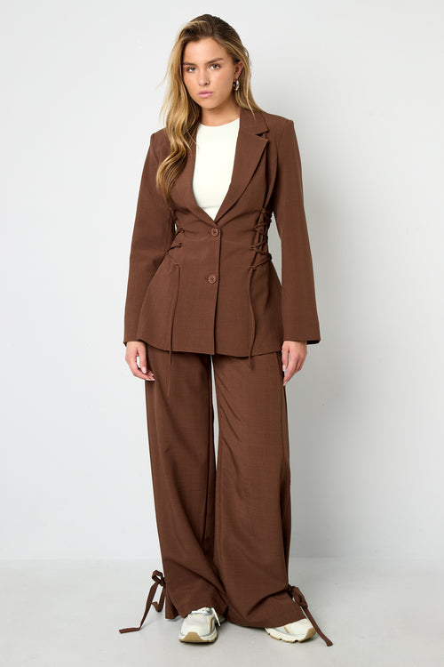 Bella Straight Pants Brown