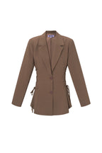 Rosie Tie-Up Blazer Brown