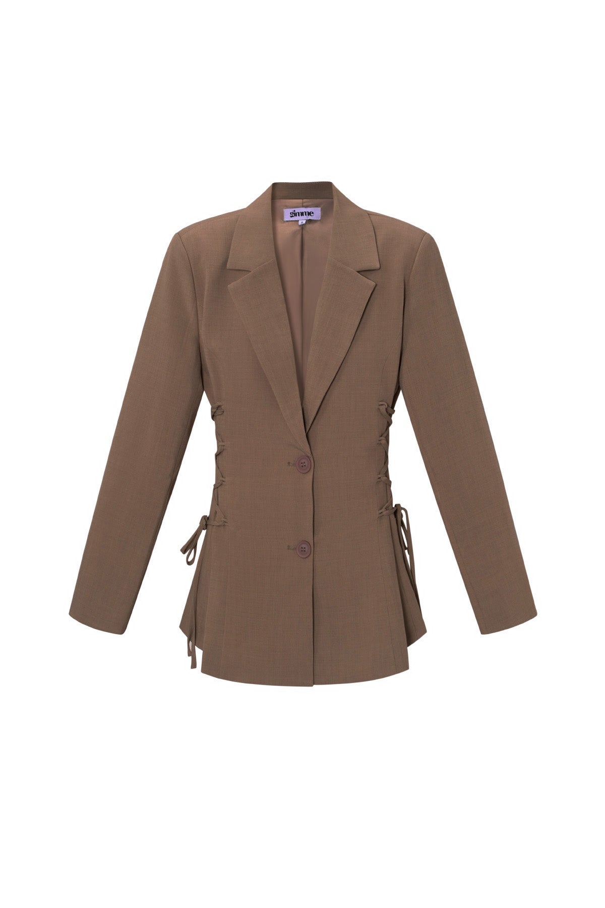 Rosie Tie-Up Blazer Brown