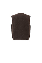 Sophie Floral Button Vest Brown