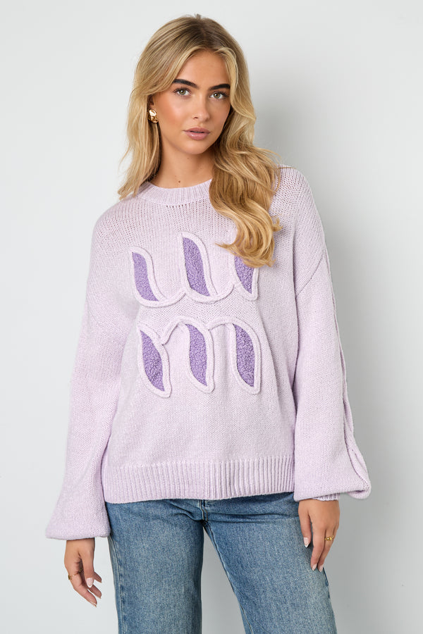 The Letter Knit Lila